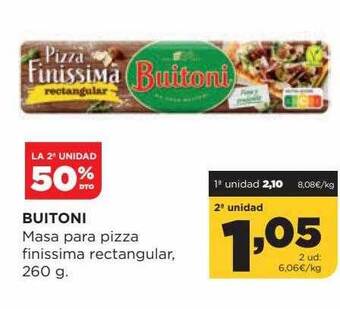 Alimerka La 2a unidad 50% dto buitoni masa para pizza finissima rectangular oferta
