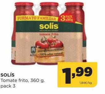 Alimerka Solís tomate frito oferta