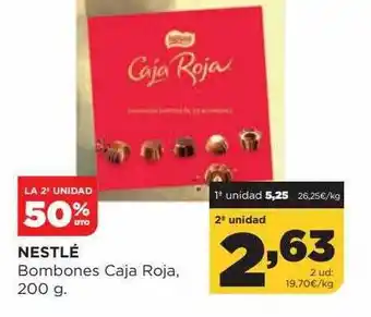 Alimerka La 2a unidad 50% dto nestlé bombones caja roja oferta