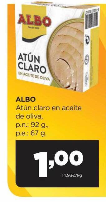 Alimerka Albo atún claro en aceite de oliva oferta