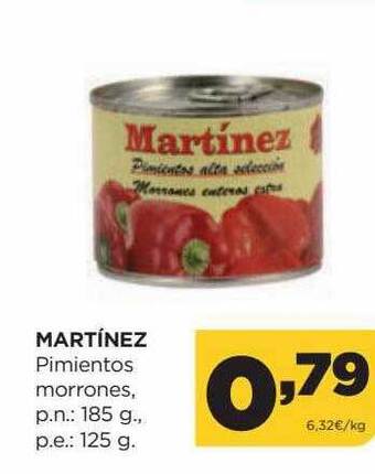Alimerka Martínez pimientos morrones oferta