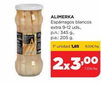 Alimerka Alimerka espárragos blancos extra oferta