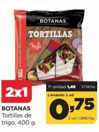 Alimerka Botanas tortillas de trigo oferta