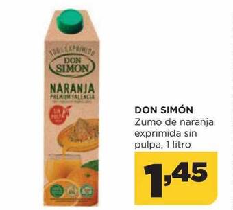 Alimerka Don simón zumo de naranja exprimida sin pulpa oferta