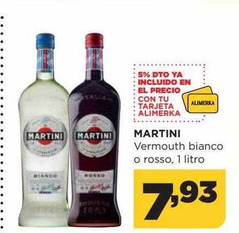 Alimerka Martini vermouth bianco o rosso oferta