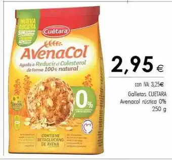 Galletas cuetara avenacol rústica 0%