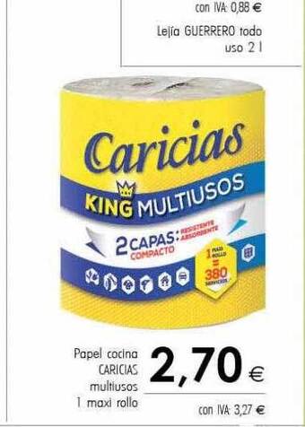 Cash Ifa Papel cocina caricias multiusos 1 maxi rollo oferta