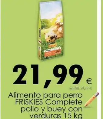 Cash Ifa Alimento para perro friskies complete pollo y buey con verduras oferta
