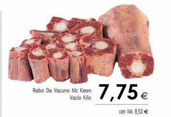 Cash Ifa Rabo de vacuno mc keen vacío kilo oferta