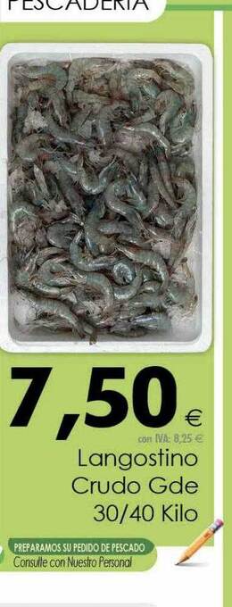 Cash Ifa Langostino crudo gde 30-40 kilo oferta