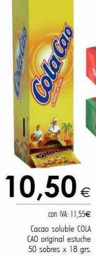 Cash Ifa Cacao soluble cola cao original estuche 50 sobres oferta