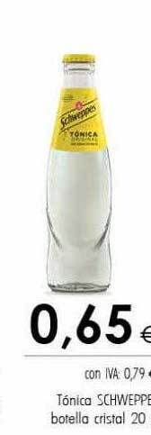 Cash Ifa Tónica schweppes botella cristal oferta