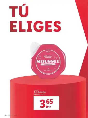 Lidl Moussel gel de ducha oferta