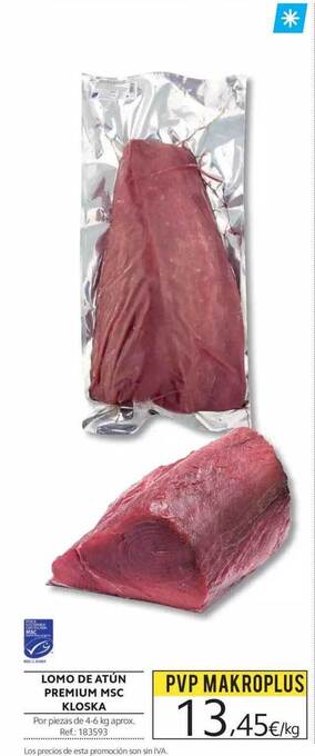 Makro Lomo de atún premium msc kloska oferta