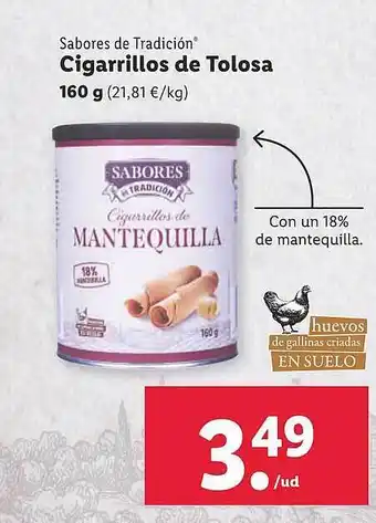 Lidl Sabores de tradición cigarrillos de tolosa oferta