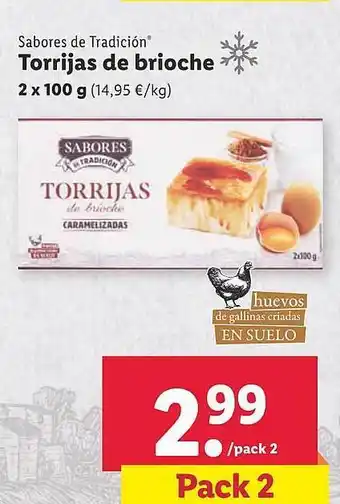 Lidl Sabores de tradición torrijas de brioche oferta