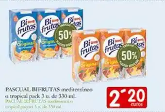 Supermercados Bip Bip Pascual bifrutas mediterraneo o tropical oferta