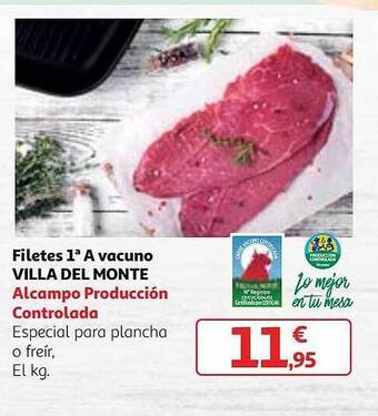 Alcampo Filetes 1a a vacuno villa del monte oferta