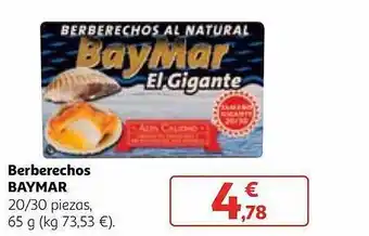 Alcampo Berberechos baymar 20-30 piezas oferta