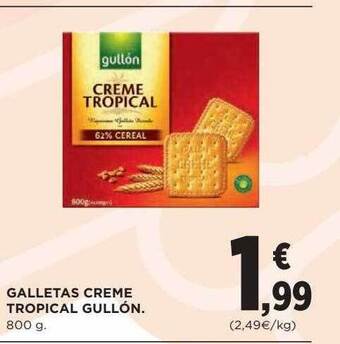Hipercor Galletas creme tropical gullón oferta