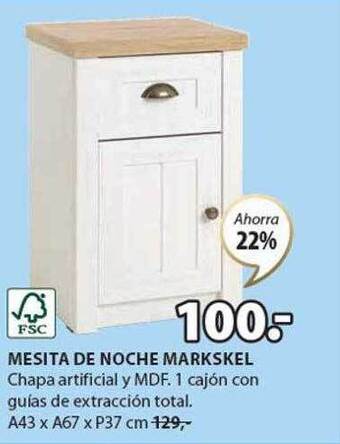 JYSK Mesita de noche markskel oferta