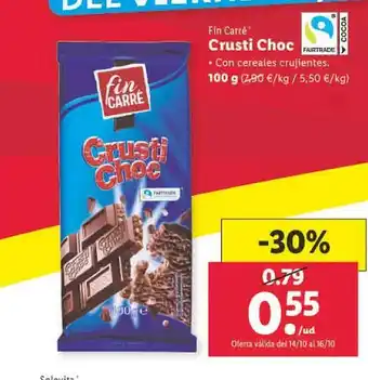 Lidl Fin carré crusti choc oferta
