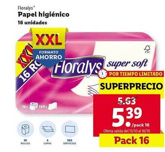 Lidl Floralys papel higiénico oferta