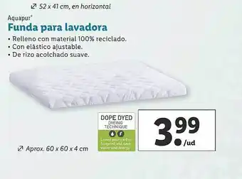 Lidl Aquapur funda para lavadora oferta
