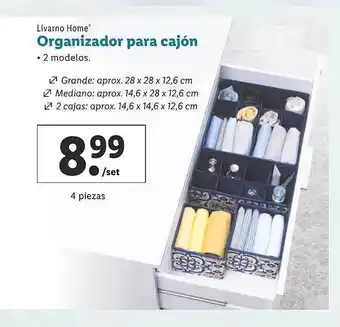 Lidl Livarno home organizador para cajón oferta