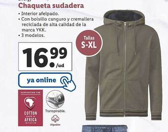 Lidl Chaqueta sudadera oferta