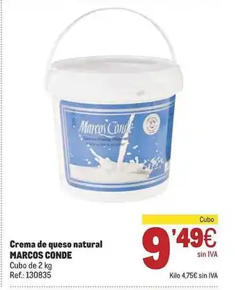 Makro Crema de queso natural marcos conde oferta
