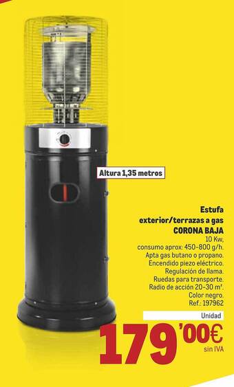 Makro Estufa exterior-terrazas a gas corona baja oferta