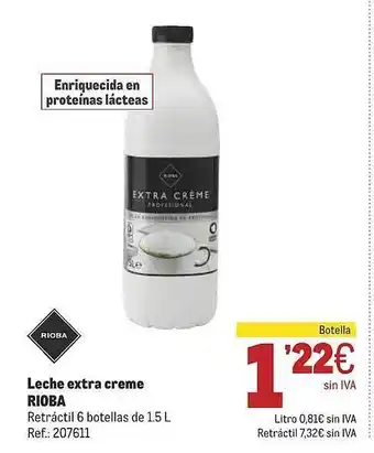 Makro Leche extra creme rioba oferta
