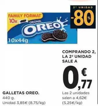 Supercor 2a unidad -80% galletas oreo oferta