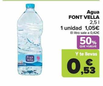 Carrefour Agua font vella oferta