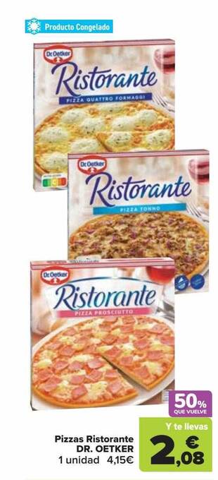 Carrefour Pizzas ristorante dr oetker oferta