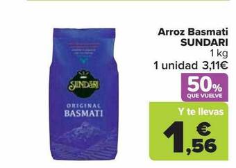 Carrefour Arroz basmati sundari oferta