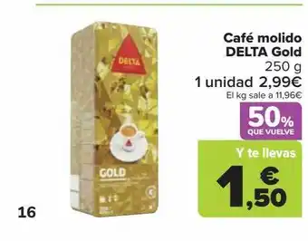 Carrefour Café molido delta gold oferta