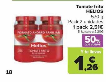 Carrefour Tomate frito helios oferta