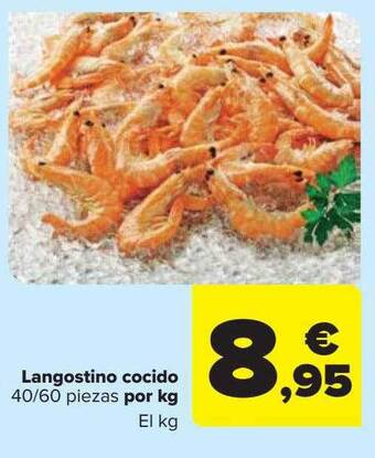 Carrefour Langostino cocido por kg oferta