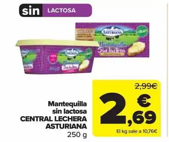 Carrefour Mantequilla sin lactosa central lechera asturiana oferta