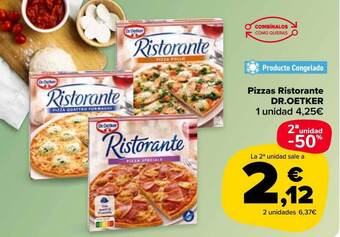 Carrefour Market 2a unidad -50% pizzas ristorante dr. oetker oferta