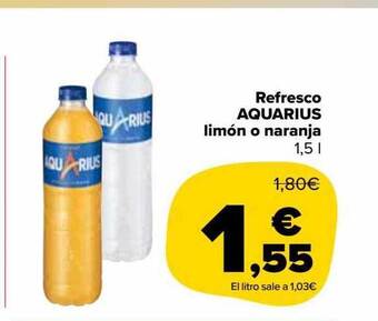 Carrefour Market Refresco aquarius limón o naranja oferta