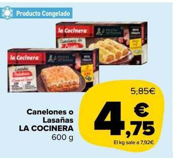 Carrefour Market Canelones o lasañas la cocinera oferta
