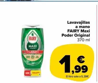 Carrefour Market Lavavajillas a mano fairy maxi poder original oferta