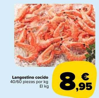 Carrefour Market Langostino cocido 40-60 piezas por kg el kg oferta