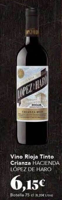 Gadis Vino rioja tinto crianza hacienda lópez de haro oferta