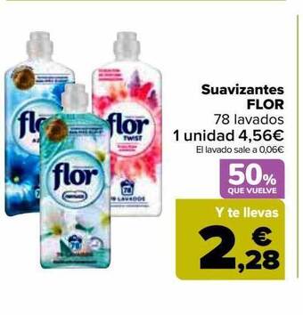 Carrefour Market Suavizantes flor 78 lavados oferta