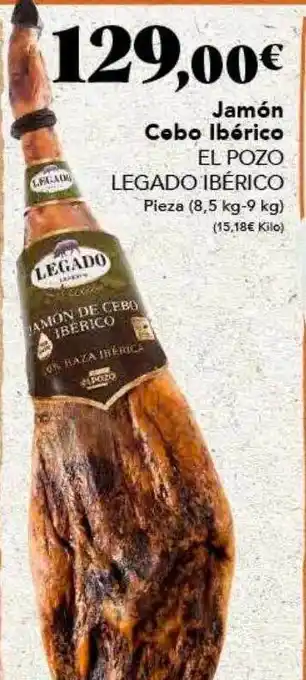 Gadis Jamón cebo ibérico el pozo legado ibérico oferta
