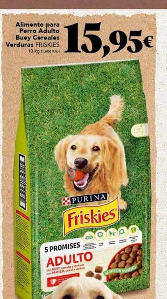 Gadis Alimento para perro adulto buey cereales verduras friskies oferta